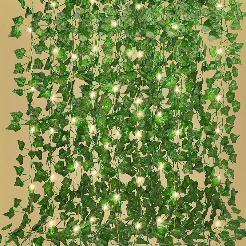 Lighting Decor For Diwali - Зеленый плющ, 210 см, светодиодная лампа,
