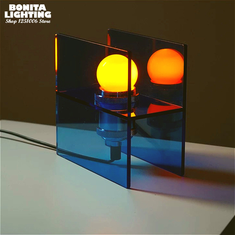 Lighting Decor Sunrise - Геометрическая акриловая настольная лампа: современная минималистичная