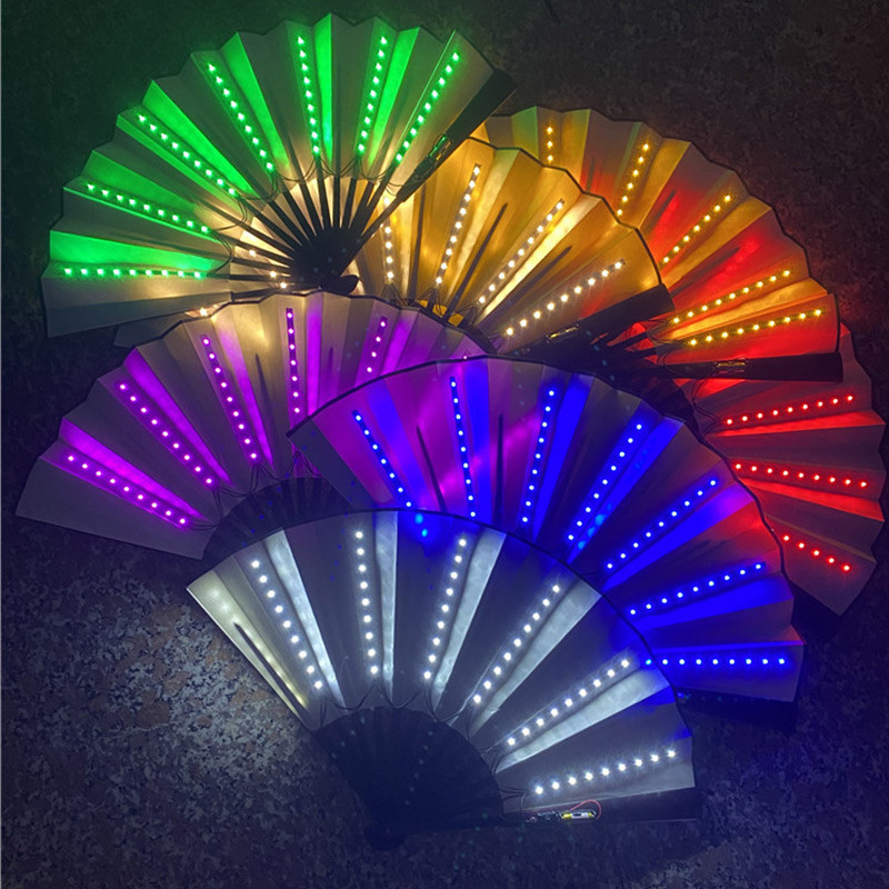 Lighting Decor For Diwali - Складной ручной вентилятор со светодиодной подсветкой,