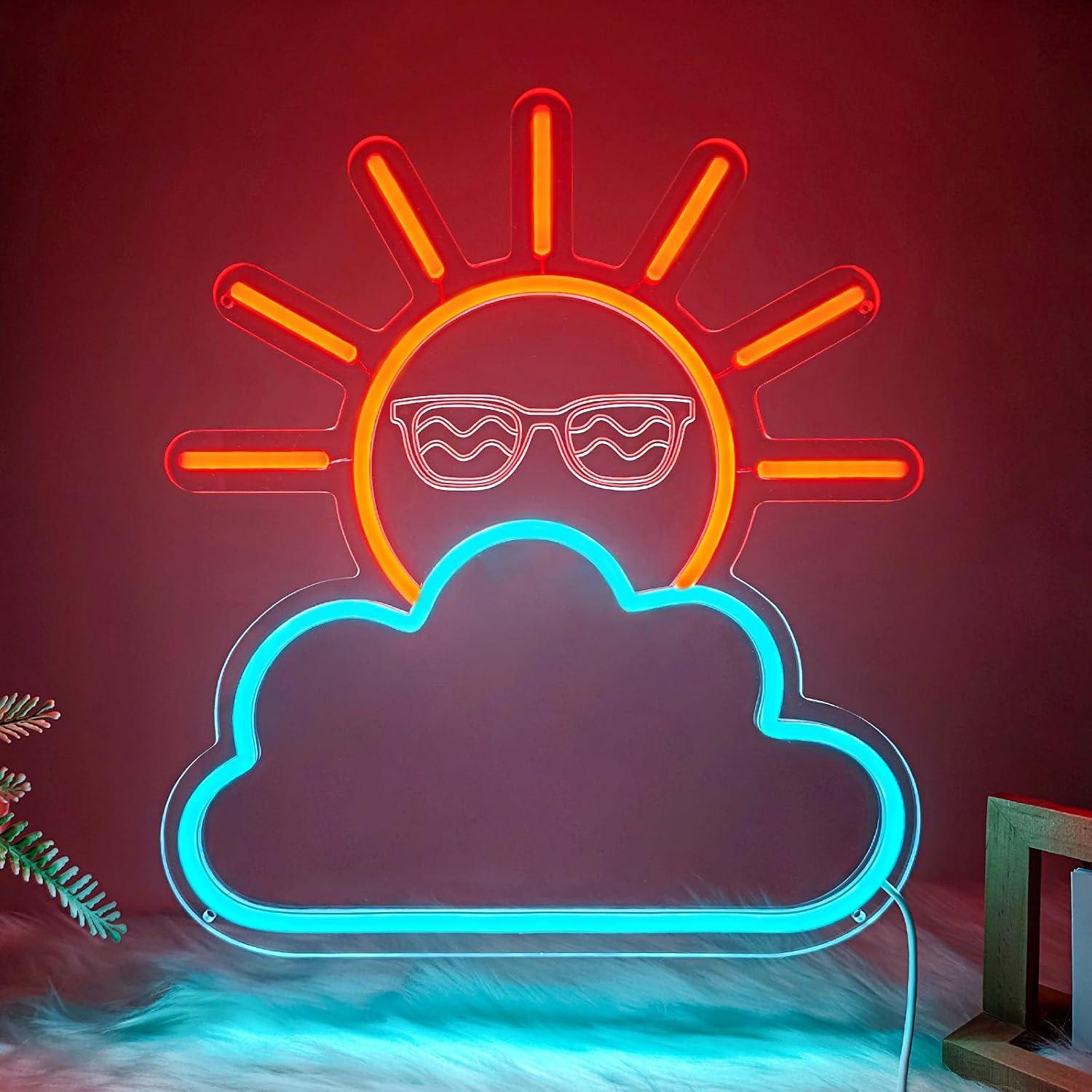 Lighting Decor Sunrise - Неоновая вывеска «Восход/Закат» с USB-питанием, светодиодная