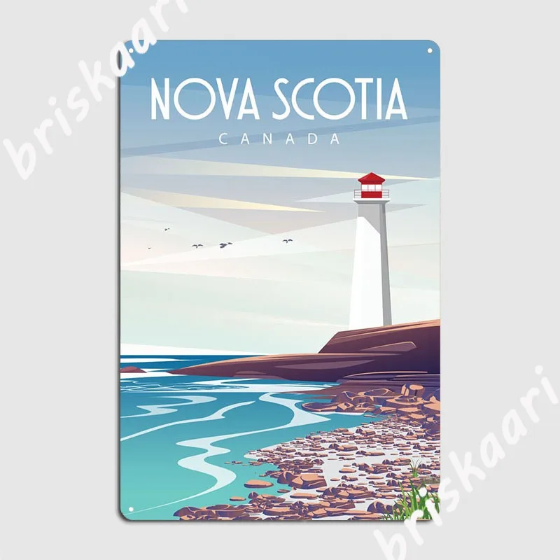 Nova Decor & Lighting Vase - Металлический знак Nova Scotia, дизайн клуба,