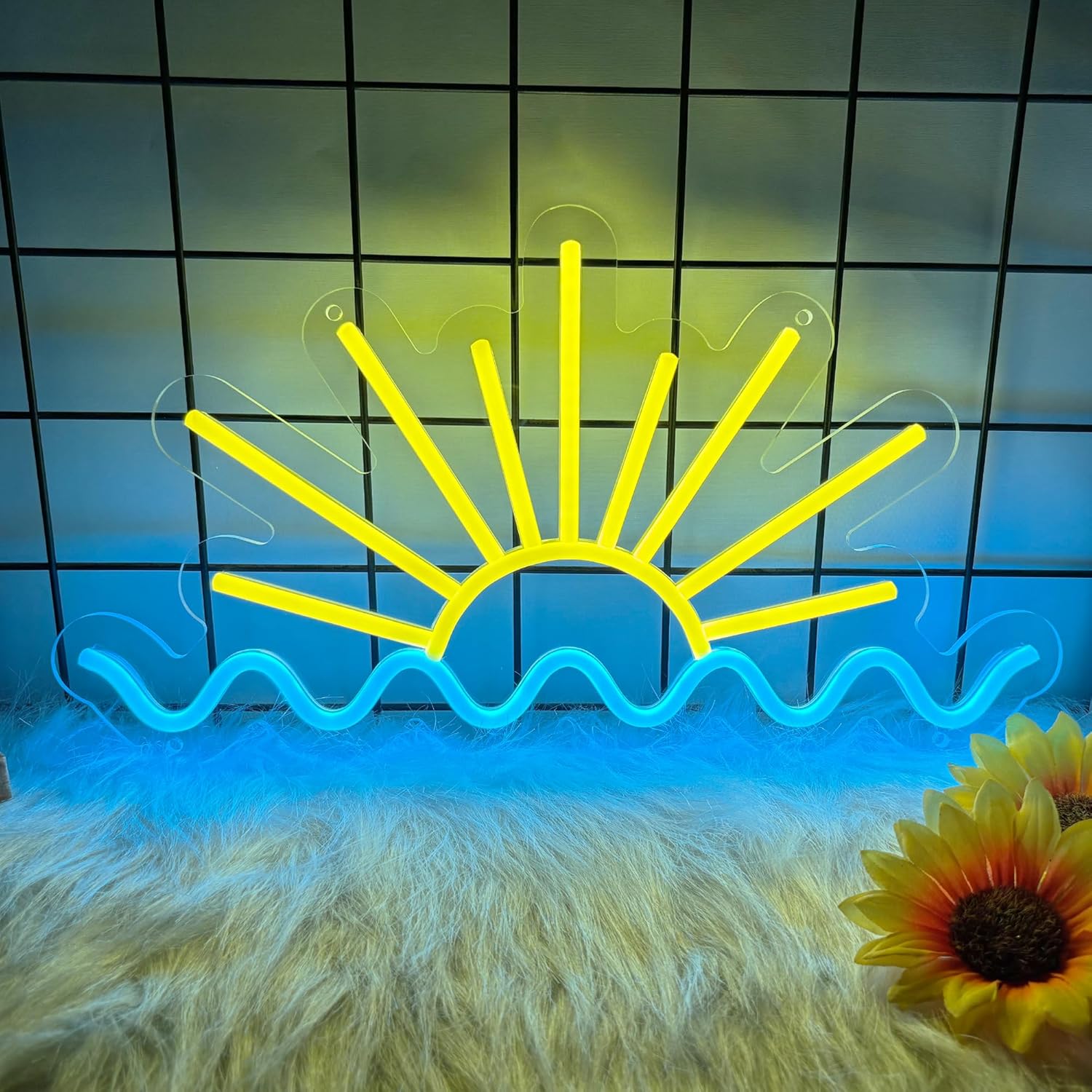 Lighting Decor Sunrise - Неоновая вывеска «Восход солнца и океанские