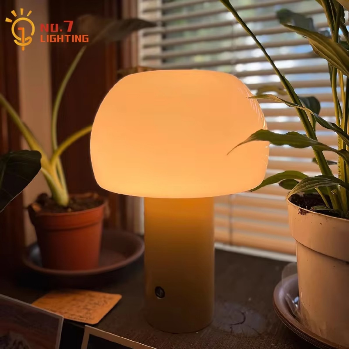Mushroom Table Lamp - Скандинавская перезаряжаемая лампа-грибок на батарейках, светодиодный