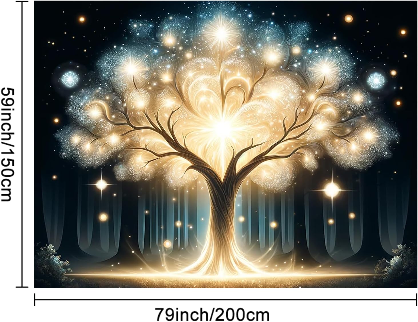 Светящийся Дух Дерево УФ Черны – обзор и цена Wall Decor Lighting Tree