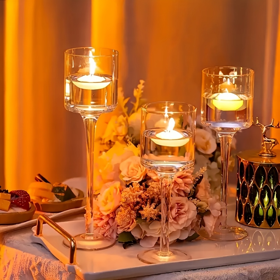3 шт., набор прозрачных стекля – обзор и цена Candle Holder Set