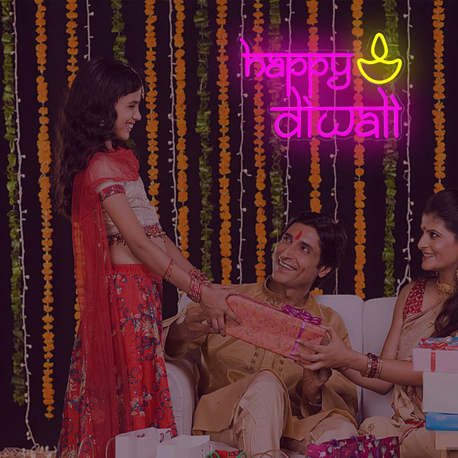 Неоновая вывеска Happy Diwali  – обзор и цена Lighting Decor For Diwali