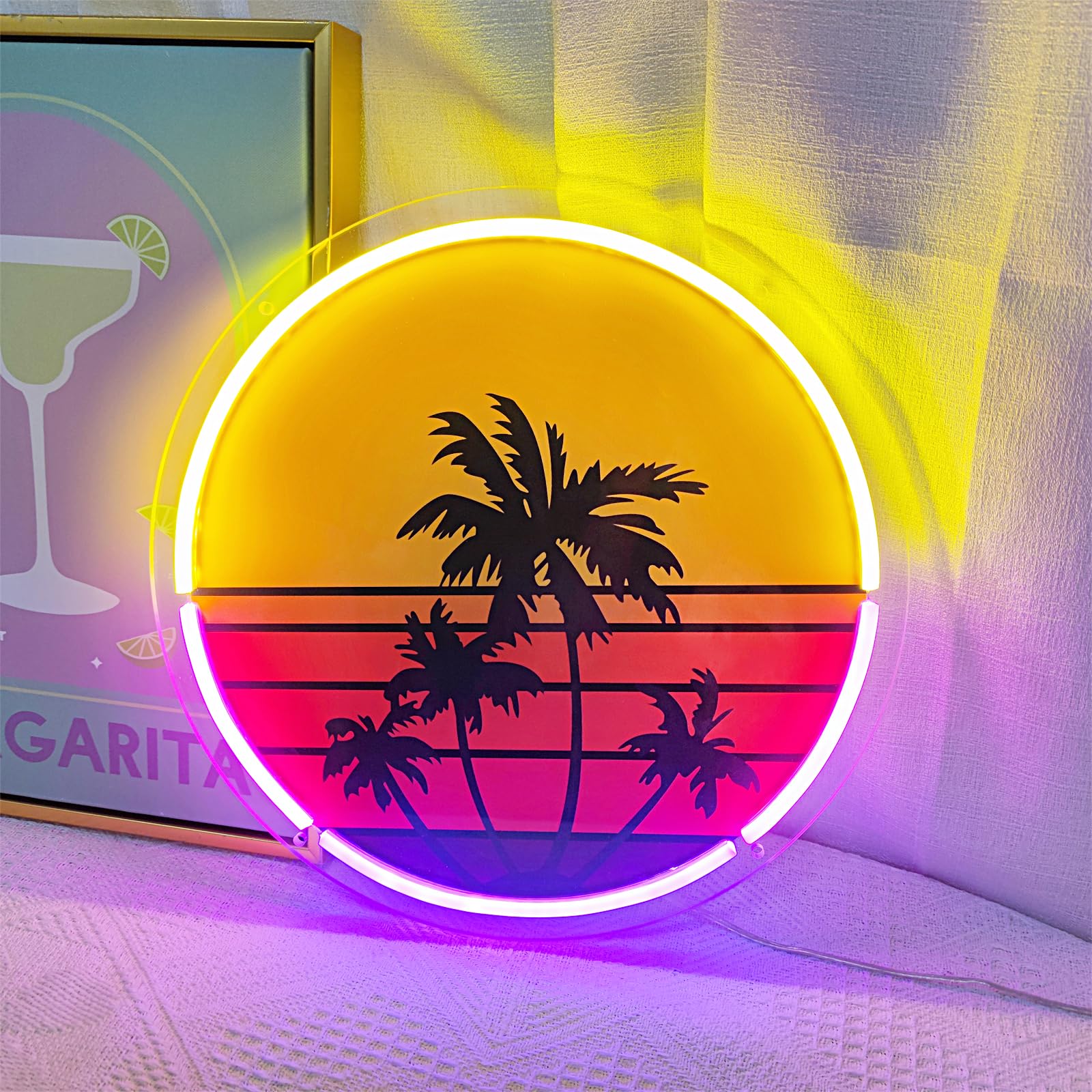 Неоновый свет заката подходит  – обзор и цена Wall Decor Lighting Tree