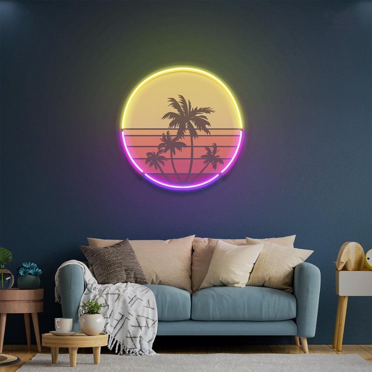 Неоновый свет заката подходит  – обзор и цена Wall Decor Lighting Tree