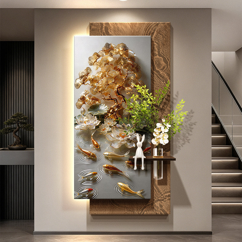 Картина «Девять рыб, приносящи – обзор и цена Wall Decor Lighting Tree