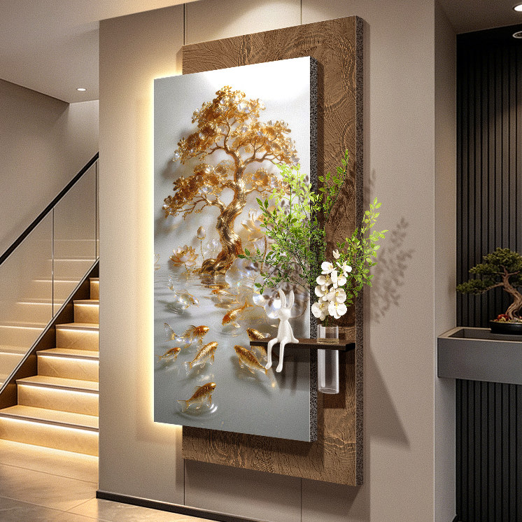 Картина «Девять рыб, приносящи – обзор и цена Wall Decor Lighting Tree