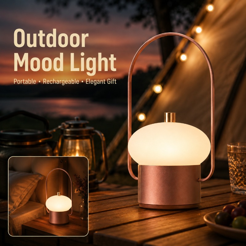 Перезаряжаемая портативная нас – обзор и цена Mushroom Table Lamp