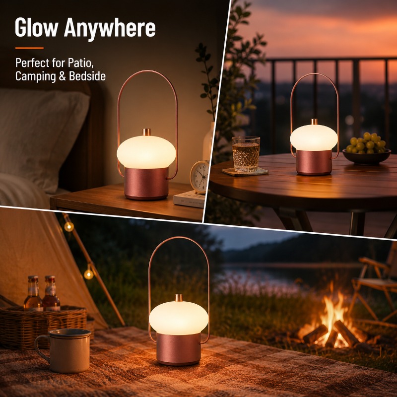 Перезаряжаемая портативная нас – обзор и цена Mushroom Table Lamp