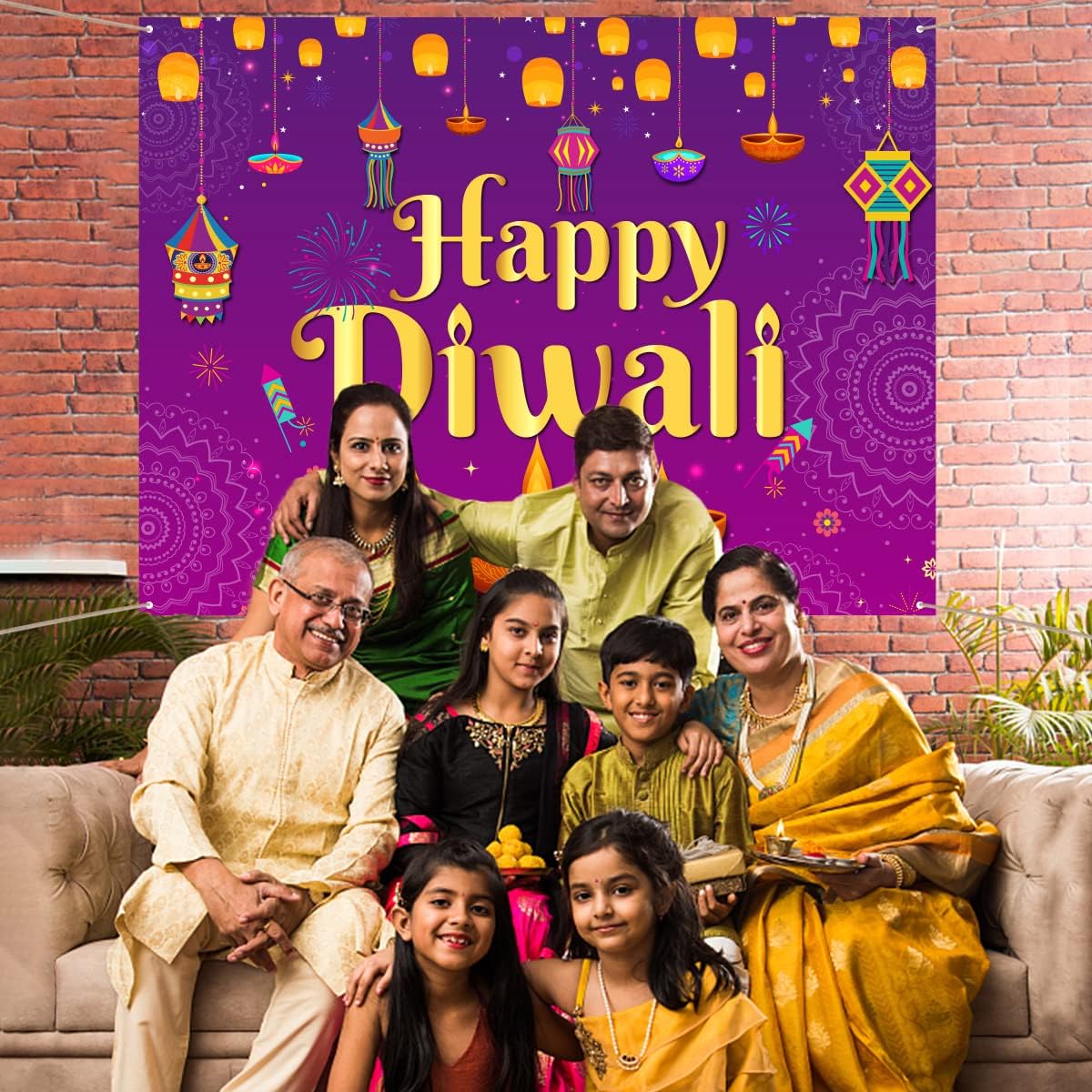 Фон Happy Diwali 5x7ft, настен – обзор и цена Decor Lighting India