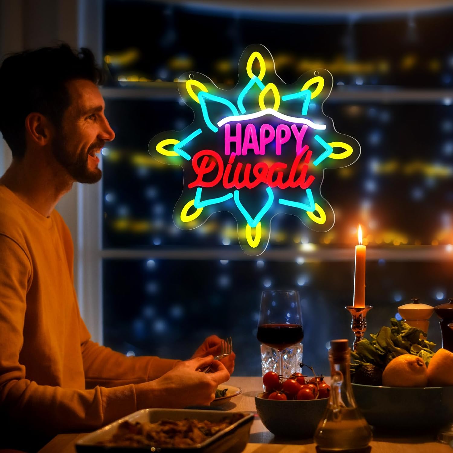 Неоновая вывеска «С Дивали!» с – обзор и цена Decor Lighting India